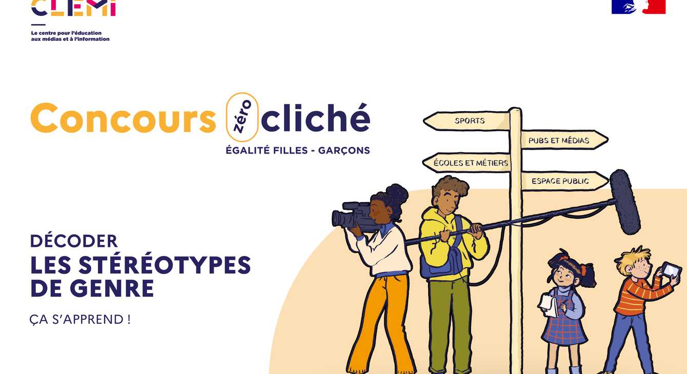 Visuel de présentation du concours Zero Cliché : décoder les stéréotypes de genre