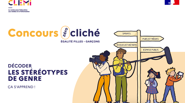 Visuel de présentation du concours Zero Cliché : décoder les stéréotypes de genre